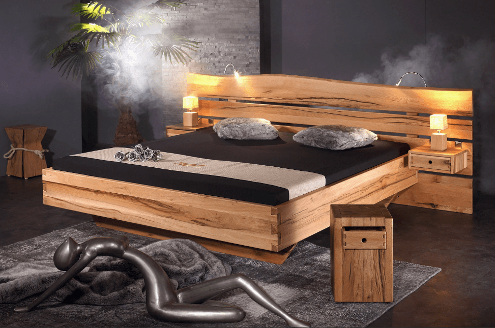 Деревянная кровать в стиле лофт фото